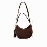 Sac à main Leya chocolat vue de face sur fond blanc