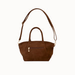Sac à main Milae camel vue de face avec la bandoulière