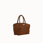 Sac à main Milae camel vue de trois-quarts, deux anses