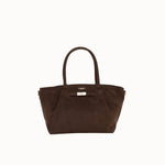 Sac cabas Tessa chocolat vue de face sur fond blanc