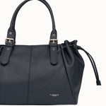 Sac cabas Elios bleu marine vue de face, plaque logo