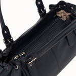 Sac cabas Elios bleu marine intérieur ouvert, poche zippée et doublure