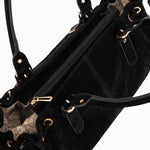Sac cabas Garance noir détail de l'intérieur et de la poche zippée