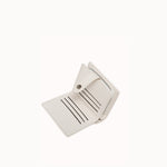 Portefeuille Tia blanc ouvert, fentes cartes visibles