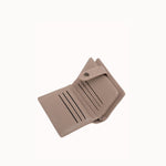 Portefeuille Tia taupe clair ouvert, fentes cartes visibles
