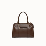 Sac à main Ariana chocolat vue de face, anses courtes