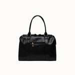 Sac à main Ariana noir vue de face, anses relevées