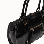 Sac à main Ariana noir vue de trois-quarts rapprochée