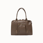 Sac à main Ariana taupe vue de face sur fond blanc