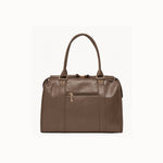 Sac à main Ariana taupe vue de face, anses relevées