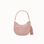 Sac à main Leya rose vue de dos, poche zippée