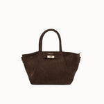 Sac à main Milae chocolat vue de face sur fond blanc
