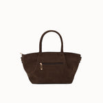 Sac à main Milae chocolat vue de dos, poche zippée