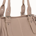 Sac cabas Elios beige détail des attaches des anses