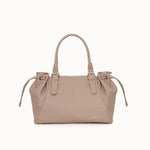 Sac cabas Elios beige vue de face sur fond blanc, anses relevées