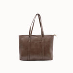Sac cabas Elise taupe vue de face sur fond blanc