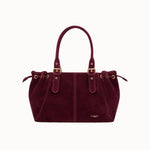 Sac cabas Garance bordeaux vue de face sur fond blanc