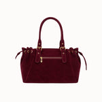Sac cabas Garance bordeaux vue de dos sur fond blanc