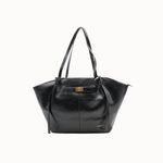Sac cabas Solène noir vue de face sur fond blanc