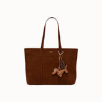 Sac cabas Solis camel vue de face sur fond blanc, anses relevées