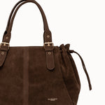 Sac cabas Garance chocolat vue de dos sur fond blanc