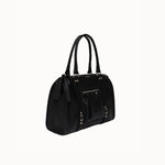Sac à main Noema noir vue de trois-quarts, anses relevées