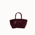 Sac à main Milae bordeaux vue de dos, poche zippée